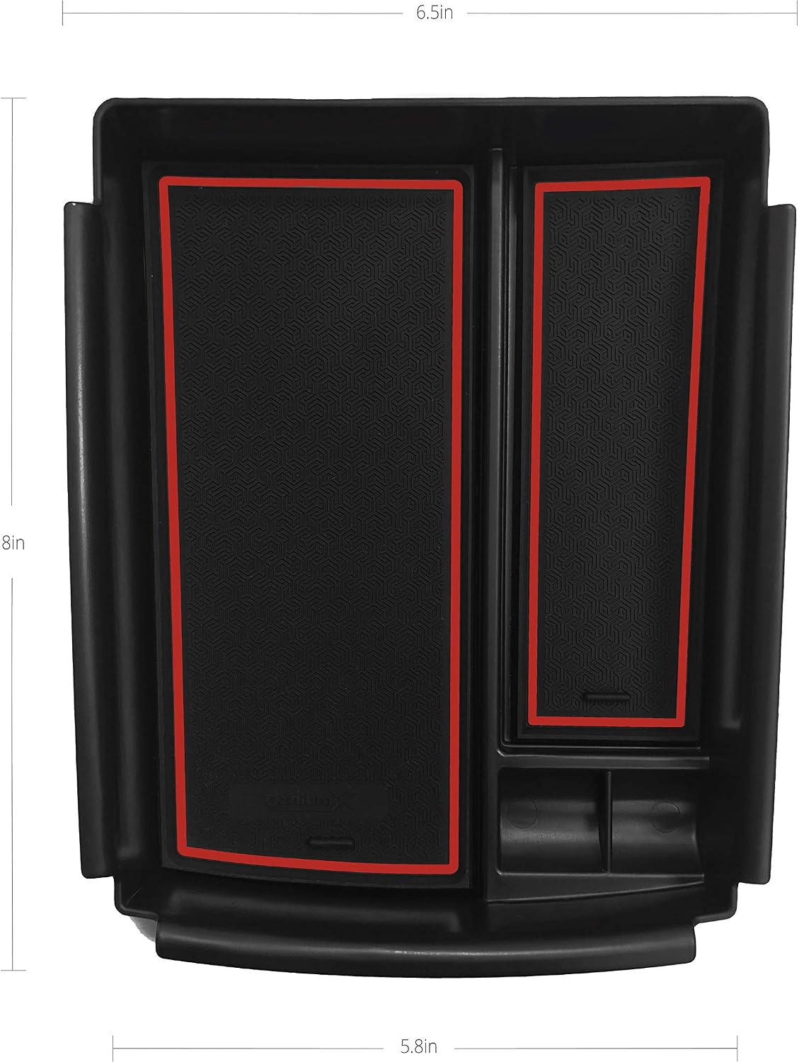 OzniumX Center Console Organizer Storage Box for Tesla Model S/X, Red, Custom Upgrade Interior Accessory with Coin and Sunglass Holder, Armrest Box Secondary Storage