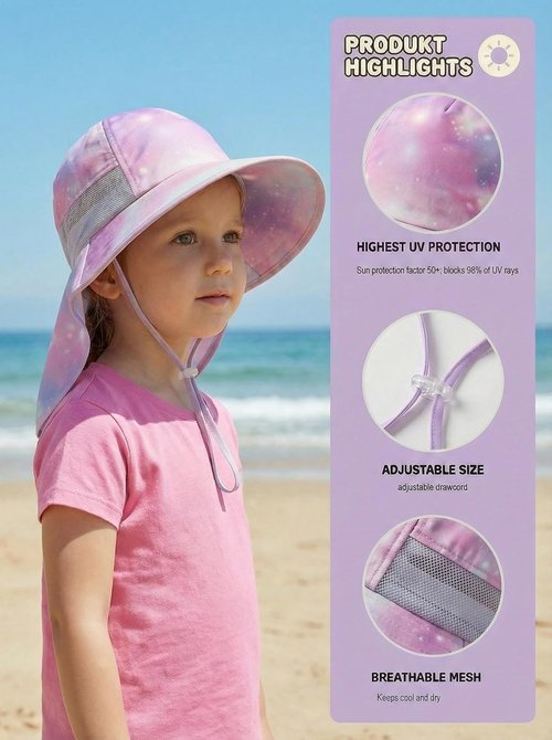 Icolor Kids Sun Hat - UPF 50+ Sun Protection Bucket Hat for Toddler Summer Play | Ages 3-10