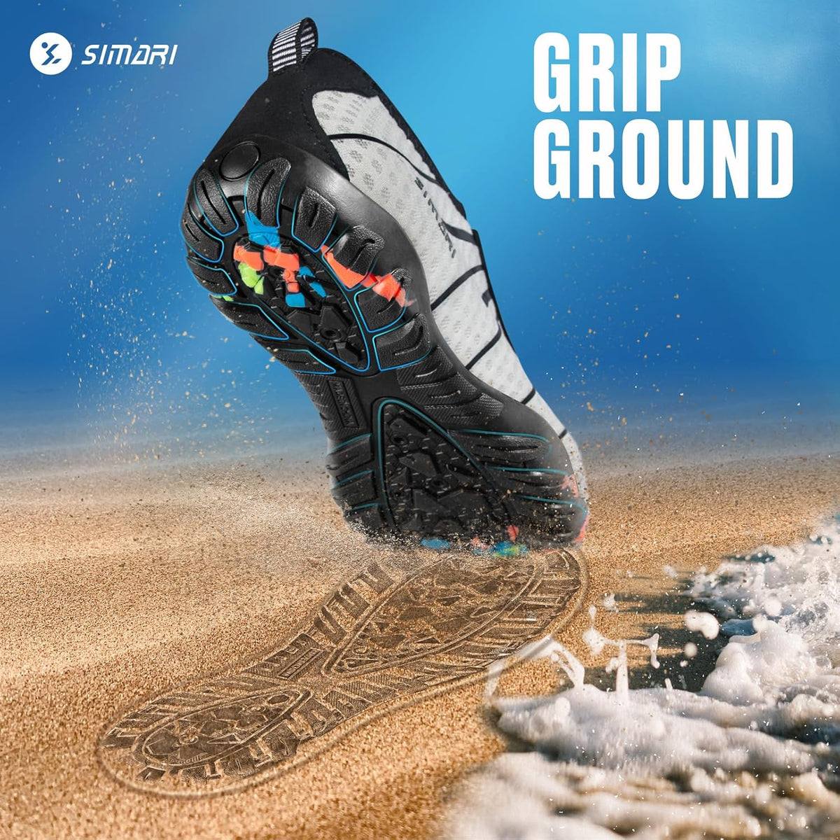 SIMARI Water Shoes - Quick-Dry Barefoot Aqua Socks | Lightweight Non-Slip Swim Shoes for Beach & Water Sports