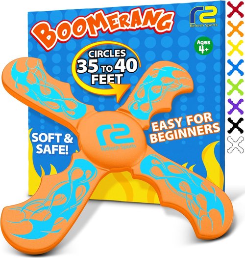 Boomerang for Kids - Fun Outdoor Beach Toy | Perfect Gift for Boys & Girls - Ideal for Summer Parties