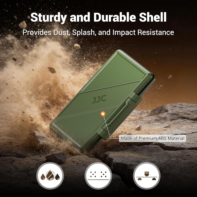 Green 36 Slots Memory Card Case Water-Resistant Anti-Shock Memory Card Wallet