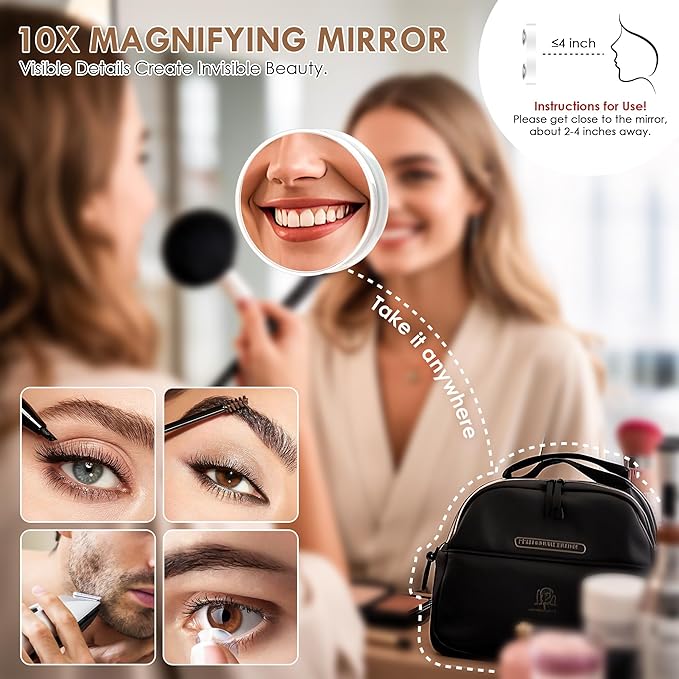Lighted Makeup Mirror,18" x 14" Led Vanity Mirror with with 3 Color Modes & Adjustable Brightness,Smart Touch Control,360 Degree Rotation,for Dressing Room & Bedroom,AC-Powered, Metal Frame Design