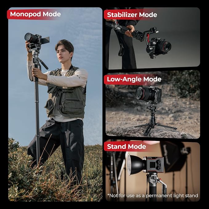 SmallRig 175cm / 68.9" Carbon Fiber Video Monopod