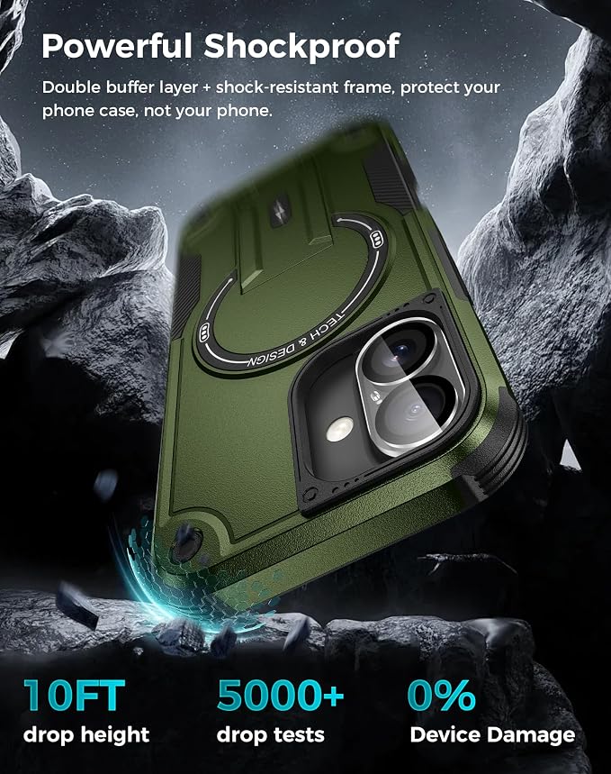 Goton for iPhone 16 Case with Privacy Tempered Glass Screen Protector & Camera