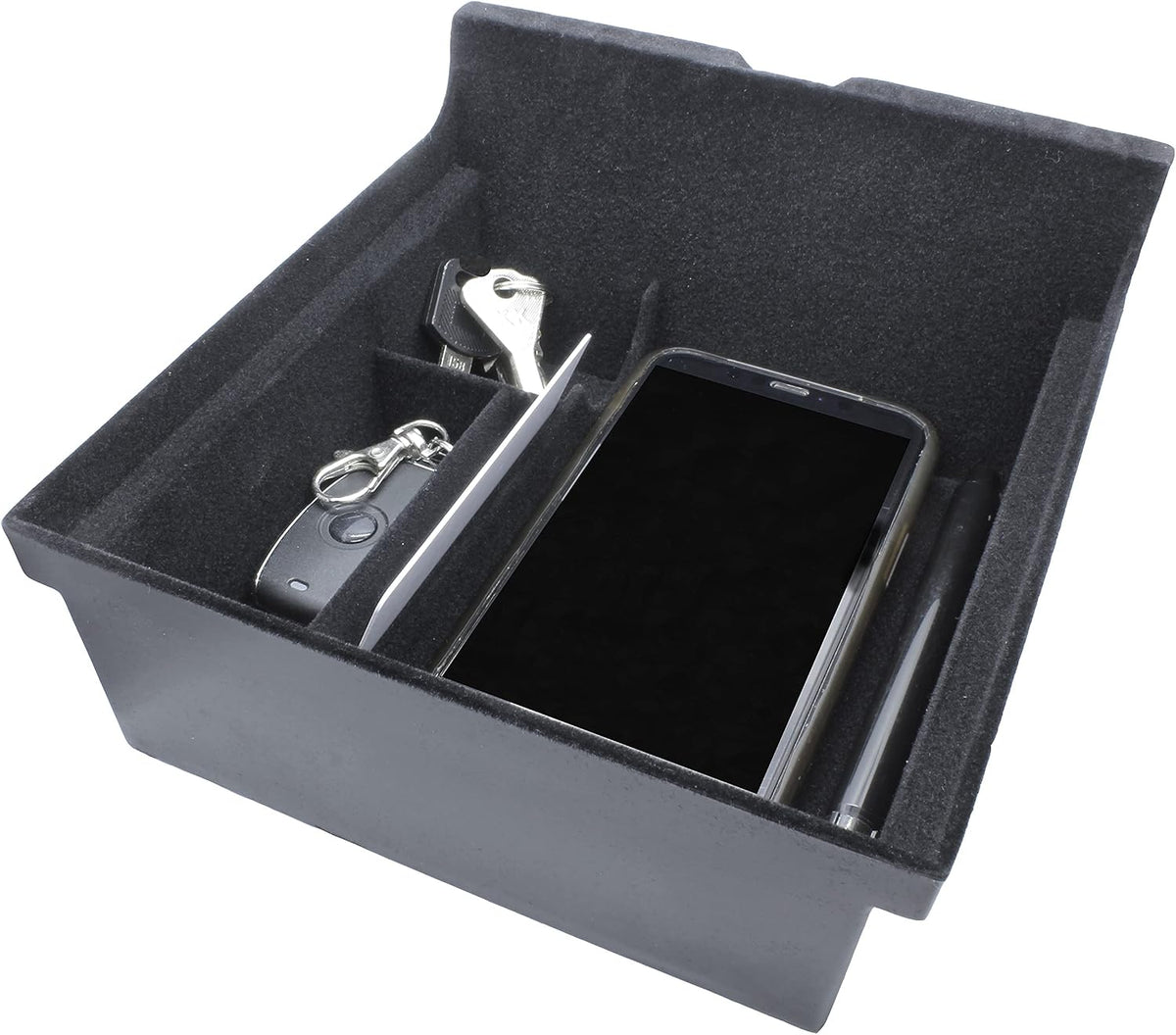 OzniumX Center Console Organizer Storage Box for 2021 Tesla Model 3, Black, Custom Upgrade Interior Accessory with Coin and Sunglass Holder, Armrest Box Secondary Storage