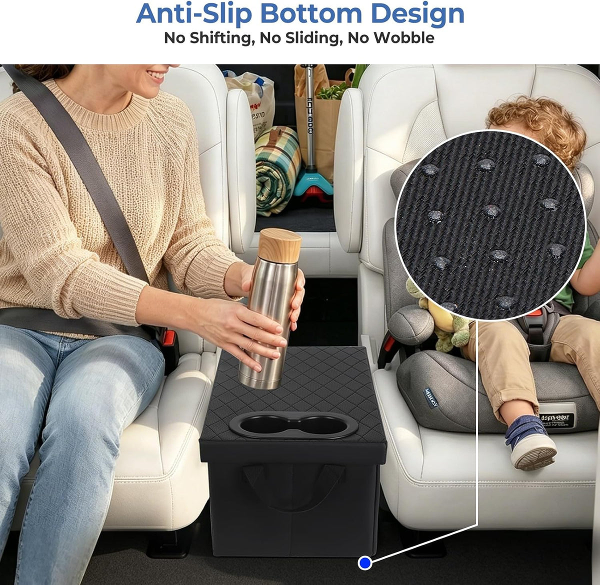 Car Seat Organizer with Cup Holders For 2019-2026 Ascent 7 Seater
