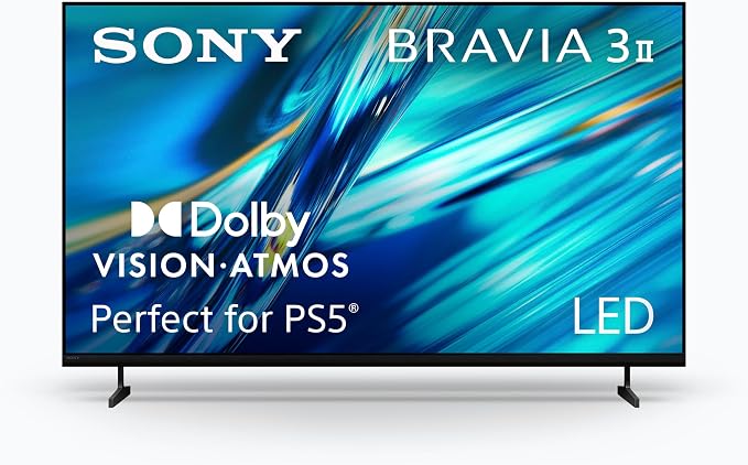 Sony 43 Inch BRAVIA 3 II LED 4K HDR Smart Google TV with Gemini K-43XR30M2 | XR Processor with AI Technology, Dolby Vision/Atmos, 120Hz Refresh Rate, 4K movie credits included, 4xHDMI 2.1, PS5 Features