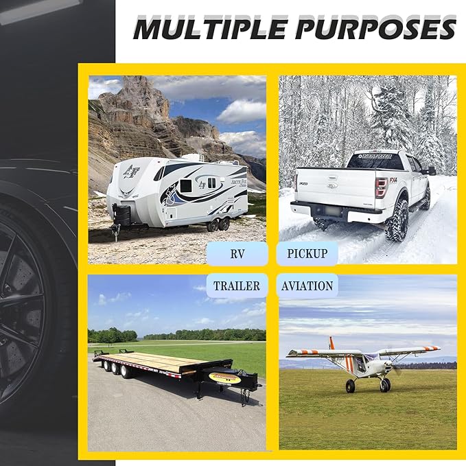 Vacallity Wheel Chocks for Travel Trailers, Sturdiness Heavy Duty Solid Rubber Camper Trailer RV Wheel Chock Blocks, Aircraft Truck Car tire Stopper, Wheel Immobilizers & Chocks, Trailer Accessory