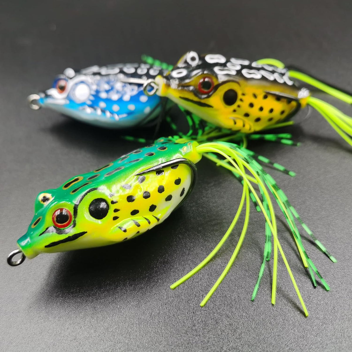 Skiennix Frog Lure Set - 5 Pcs Topwater Fishing Crankbait Soft Bait for Bass & Snakehead | 5.5CM 8G