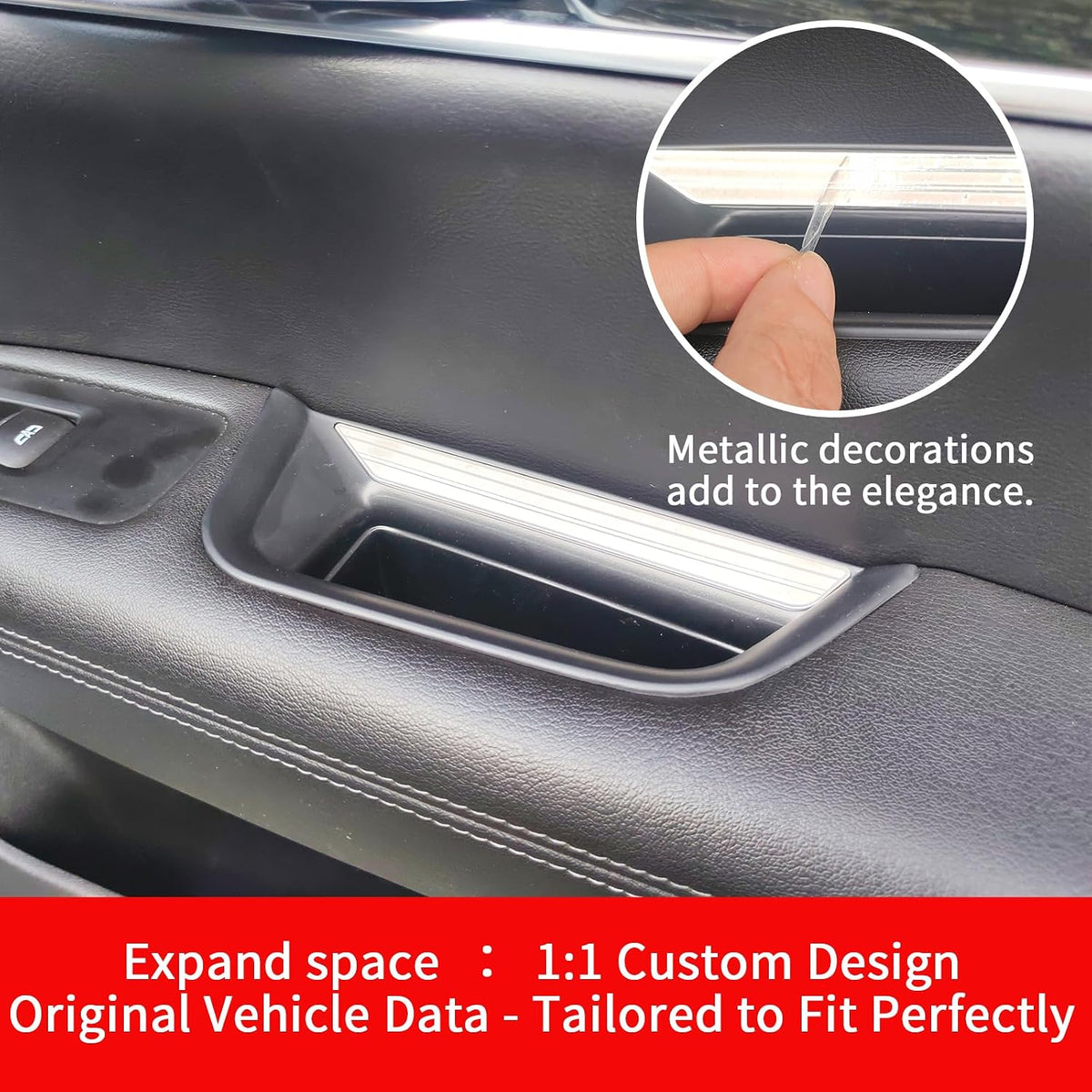 YFJYVJC 4 Door Handle Pocket Organizer For Cadillac XT5 2017-2025
