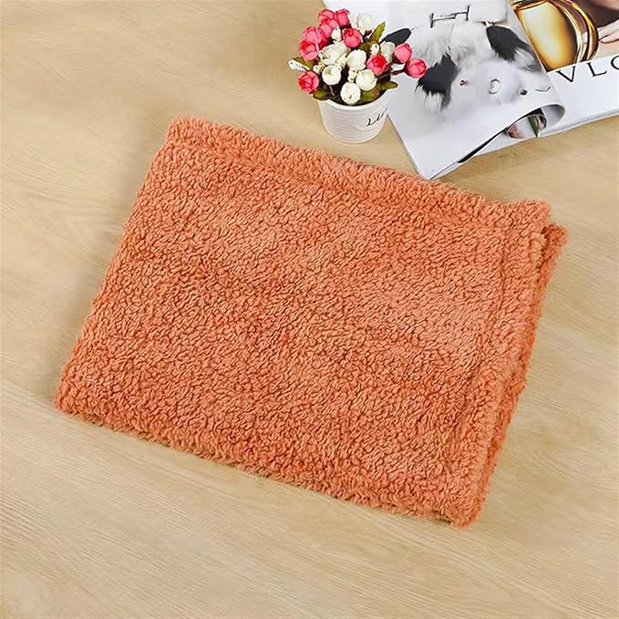 Pet Blankets for Couch Sofa Bed Dog Blankets Reversible Cat Blanket Soft Furniture Protector Cover for Small Medium Large Dogs Cats, Orange, 65 x 83 inches