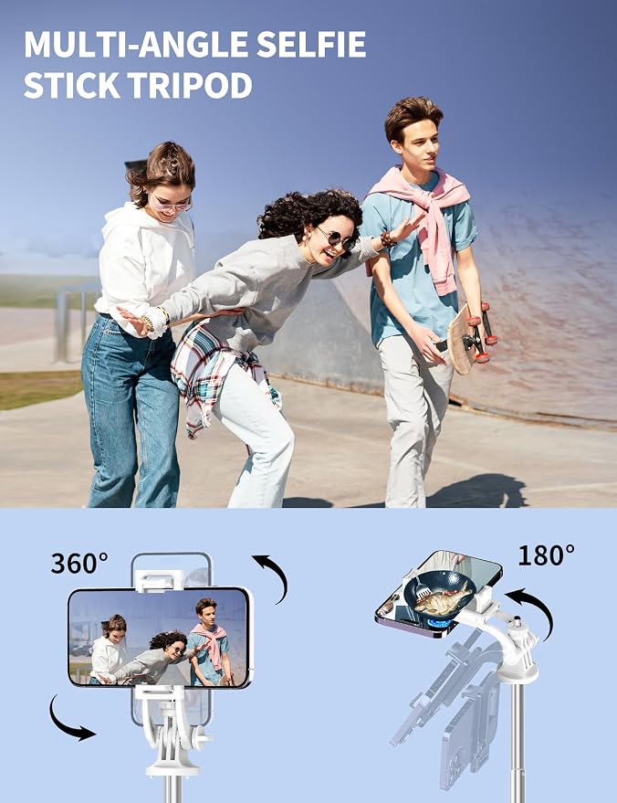 71" Selfie Stick, Smartphone Tripod Stand All-in-1