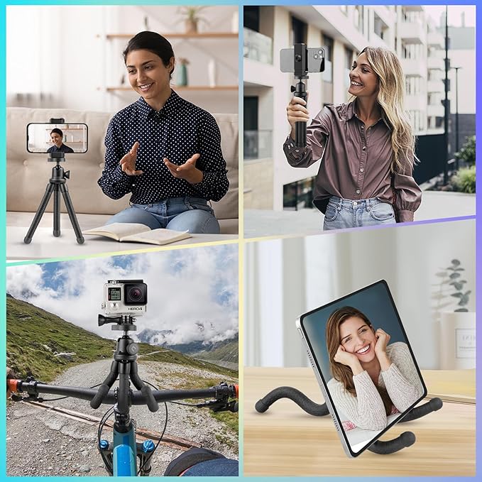 UBeesize Phone Tripod, UBeesize 12 Inch Flexible Cell Phone Tripod Stand Holder