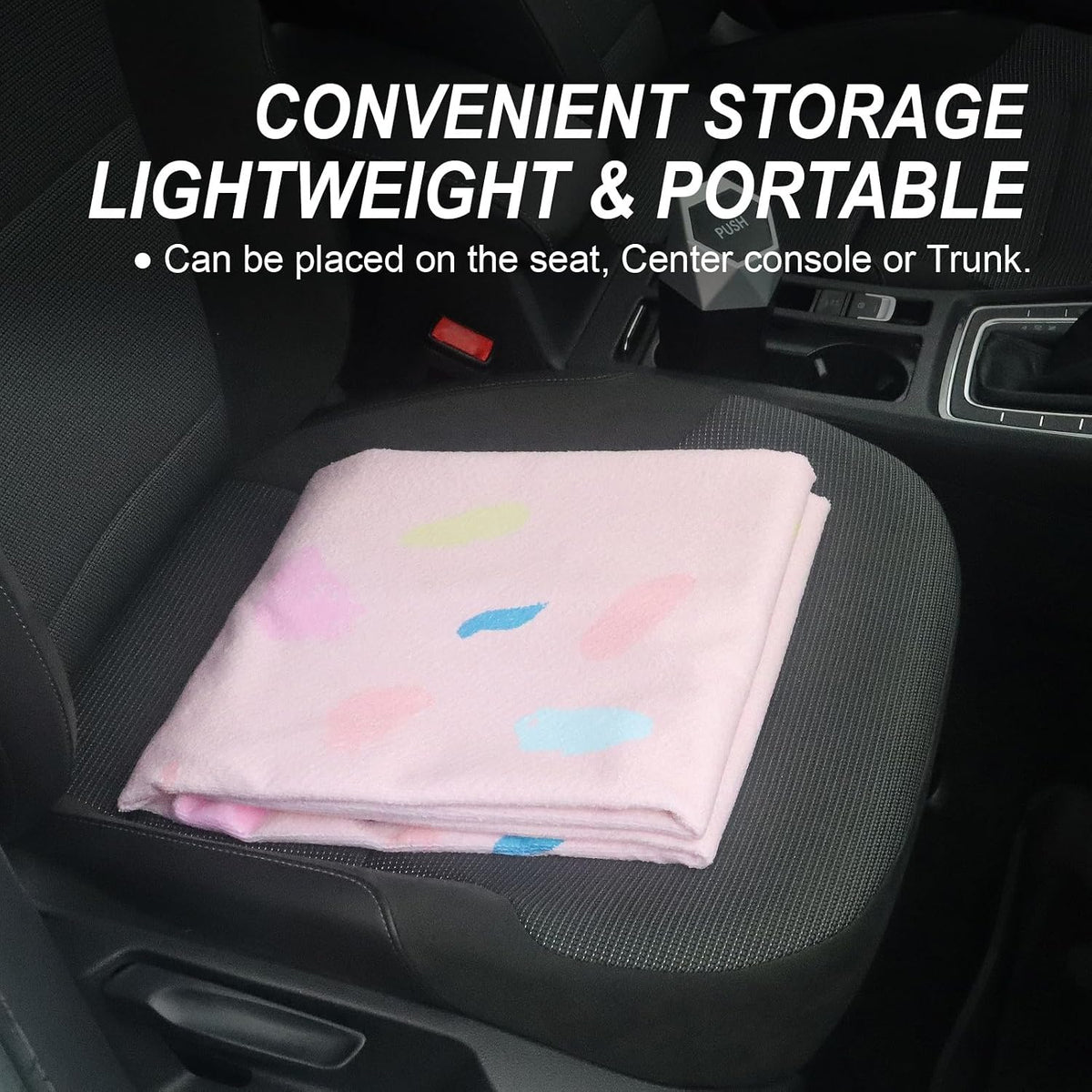 Sweat Towel Car Seat Cover Protector Front Seats for Gym Workout, Running, Swimming, Beach and Hiking, Waterproof Universal Seat Cover for Car, Trucks, Van & SUV (1, Pink Marble, Rear Seat)