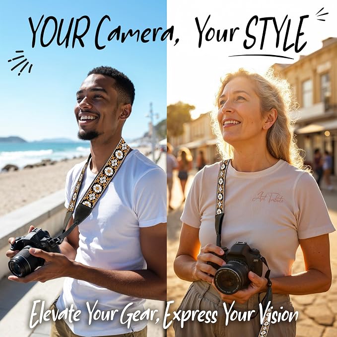 Camera Strap for All DSLR and Mirrorless Camera Including Binoculars. Neck