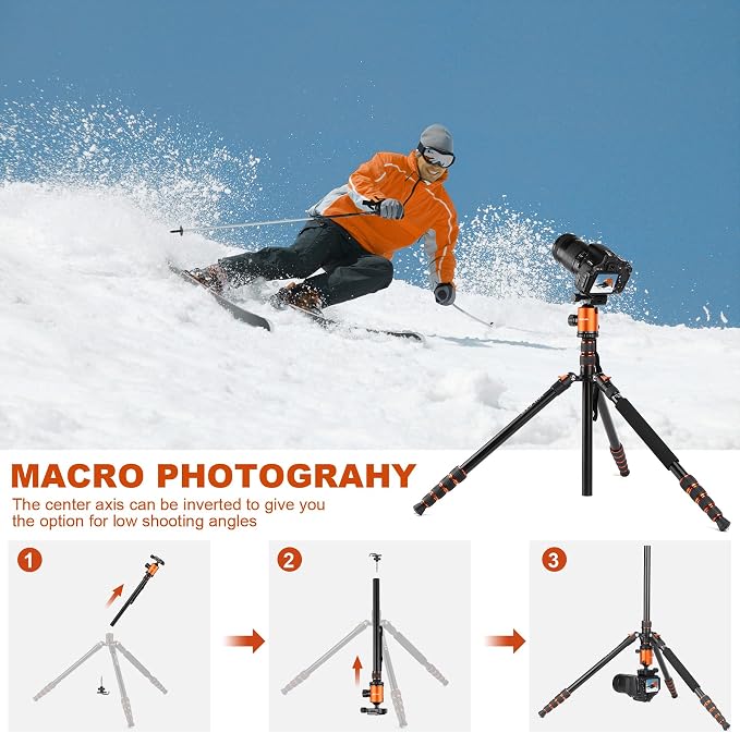 80/85 inches Heavy Duty Tripod for Camera and Phone, DSLR Binoculars Spotting