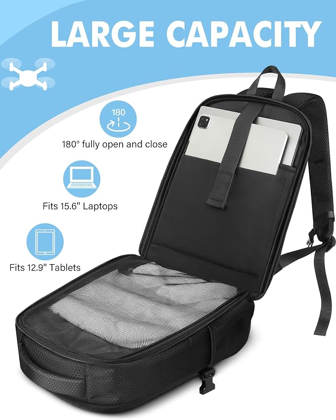 PEKREWS Mini 4 Pro Case, Mini 3/4 Pro Waterproof Hard Carrying Case, Large