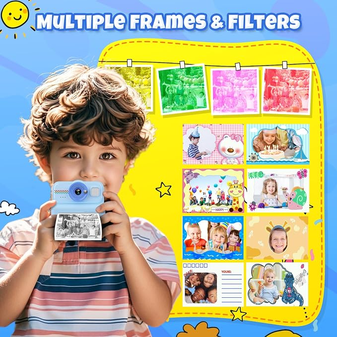 HiMont Kids Camera Instant Print, 1080P HD Instant Print Camera