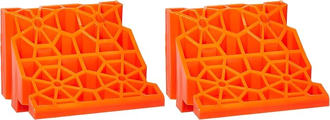 TRI Linx Tri-Lynx 000182PK Stop 'N Chock RV Wheel Chock, (Pack of 2), Orange