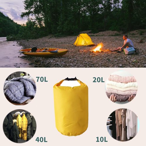 Dry Bags Waterproof - Ultralight Roll Top Sack for Kayaking & Camping | 40L Army Green
