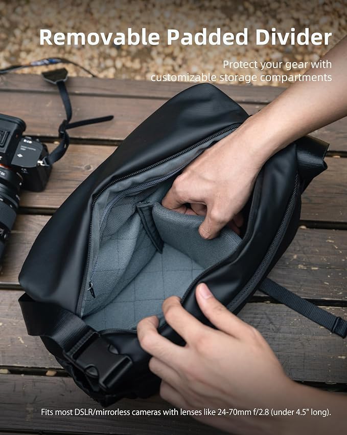 llano 6L Camera Sling Bag for Photographers, DSLR Shoulder Bag Small, Compact