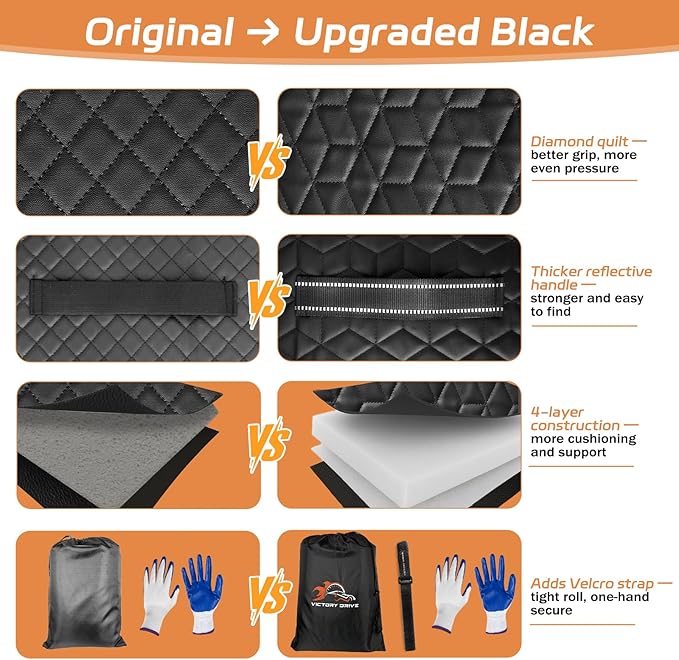 Upgraded Magical Rolling Creeper Mat Car RepairGarage Mat 60"X28",Made Available For Self-Driving Tourong-Haul Truck for Working On The Ground Working Excellent Mechanic Repair mat-Black