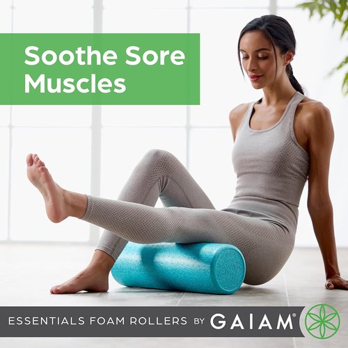 Gaiam Essentials Foam Roller - High Density Deep Tissue Muscle Massager for Back Pain Relief