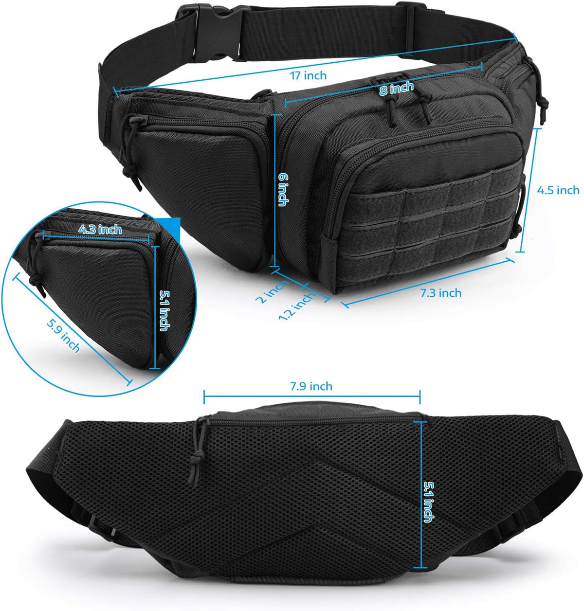 Tactical Pistol Pouch - Ultimate Fanny Pack Holster for 1911, Glock, H&K & More | Versatile Carry Solution