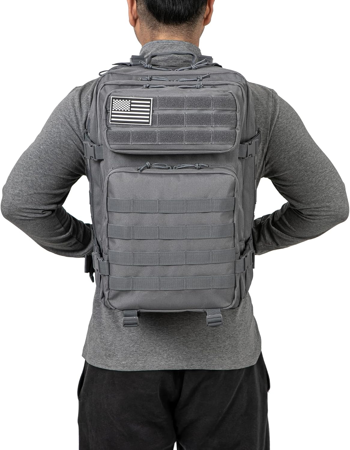QT&QY Military Tactical Backpack - 45L Molle Army Assault Pack for Hiking & Trekking | Bug Out Bag