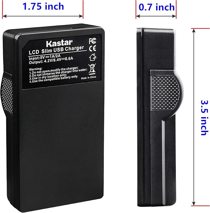 Kastar Battery & LCD Slim USB Charger