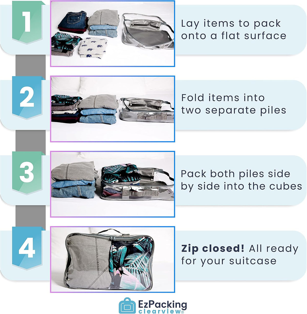 Large Clear Travel Packing Cube/See-Through PVC Organizer for Suitcase/Multipurpose Pouch w/Handle/Dress Shirts, Pants, Cashmere, Sweaters & Seasonal Linen Storage Protection (Pink)