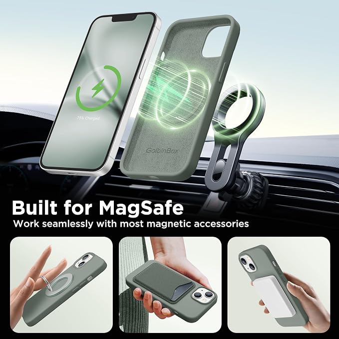 GolbinBox Magnetic for iPhone 13 Case & iPhone 14 Case, Compatible