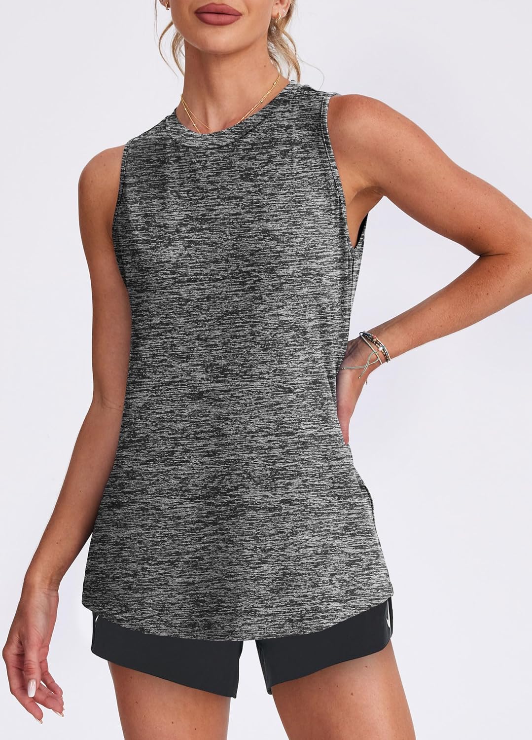 Skiennix Women's Workout Tank Tops - Lightweight Sleeveless Athletic Shirts for Running, Yoga & Tennis