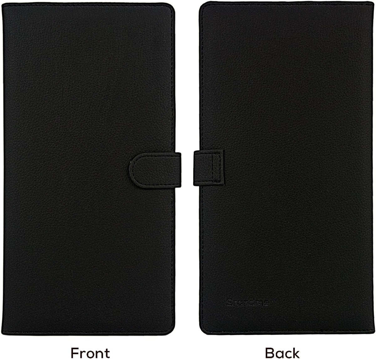 Leather Car Registration and Insurance Holder with Magnetic Closure, Black