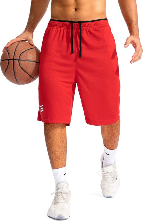 G Gradual Men's Basketball Shorts - Lightweight Quick-Dry Athletic Shorts with Zipper Pockets | 11" Length