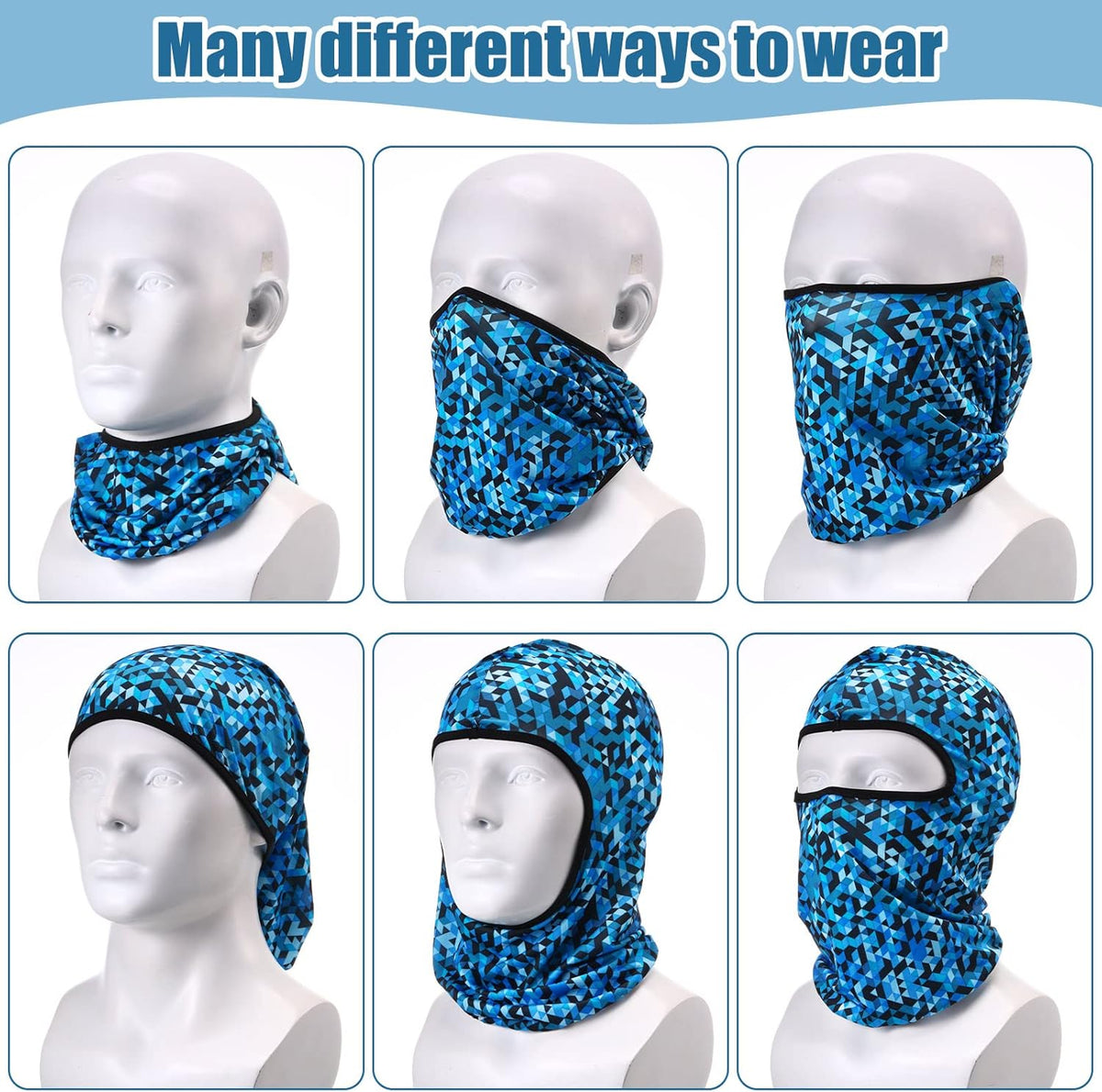 Tarpop Ski Mask Balaclava - Full Face Cover for Men | 24 Pieces with UV Protection