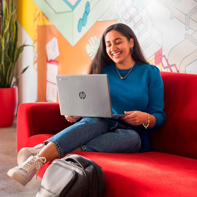 HP 14" Laptop 2026 Student Business, Intel N4500 CPU, 4GB RAM | Copilot AI, Ultra-Portable, Long Battery Life, Fast Charge, Webcam, WiFi 6, Chrome OS for Everyday Use, Gray