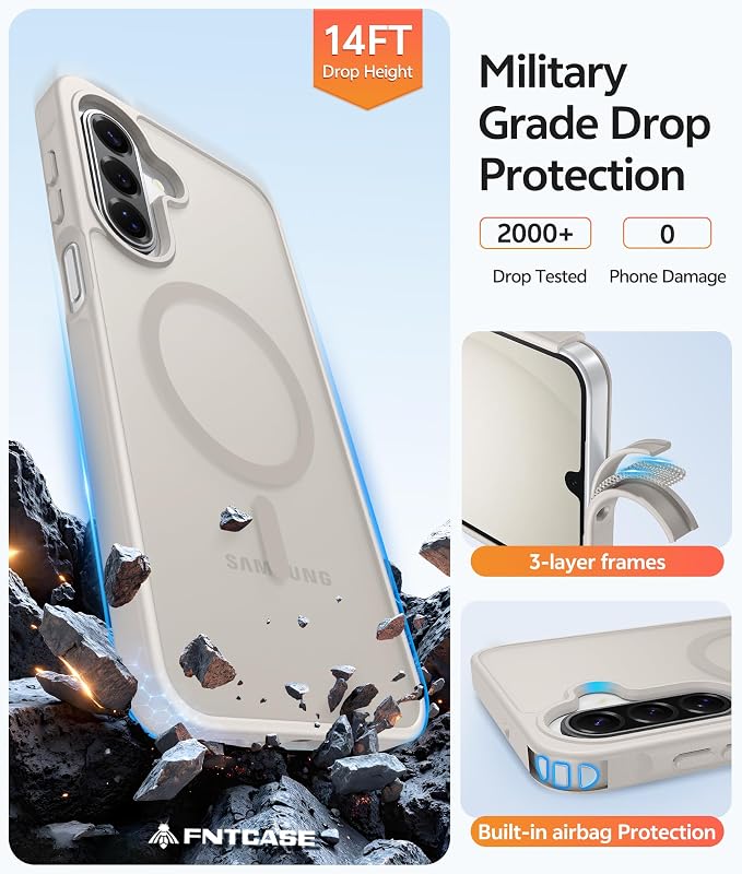 FNTCASE for Galaxy A17/A16 5G Phone Case: for Samsung A17 Cases Matte