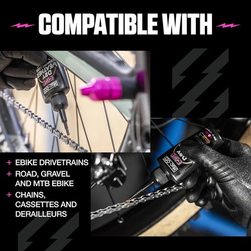 Muc-Off eBike Dry Chain Lube - Premium Bike Chain Oil for Dry Weather - 1.7 fl oz Electric Bike Lubricant