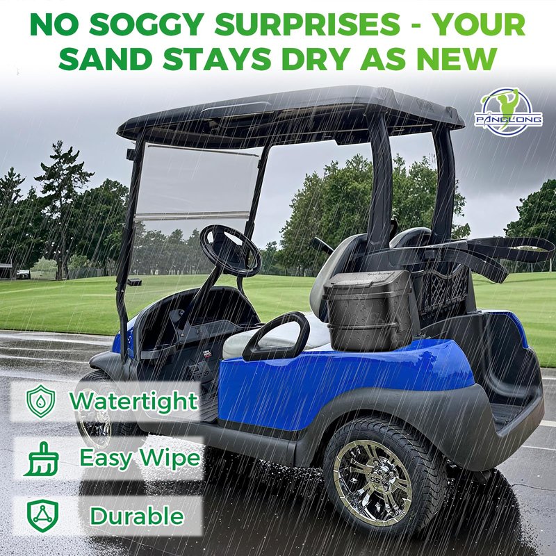 Panglong Large Capacity Sand Bucket with Bracket, Fits for 2004-UP Club Car Precedent/Club Car Tempo and Onward 2-Seater Golf Cart