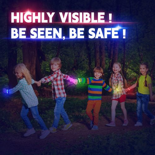 KIRALUMI LED Glow Bracelets - 8 Pack Light-Up Bracelets for Kids & Adults | Perfect for Parties, Festivals & Raves