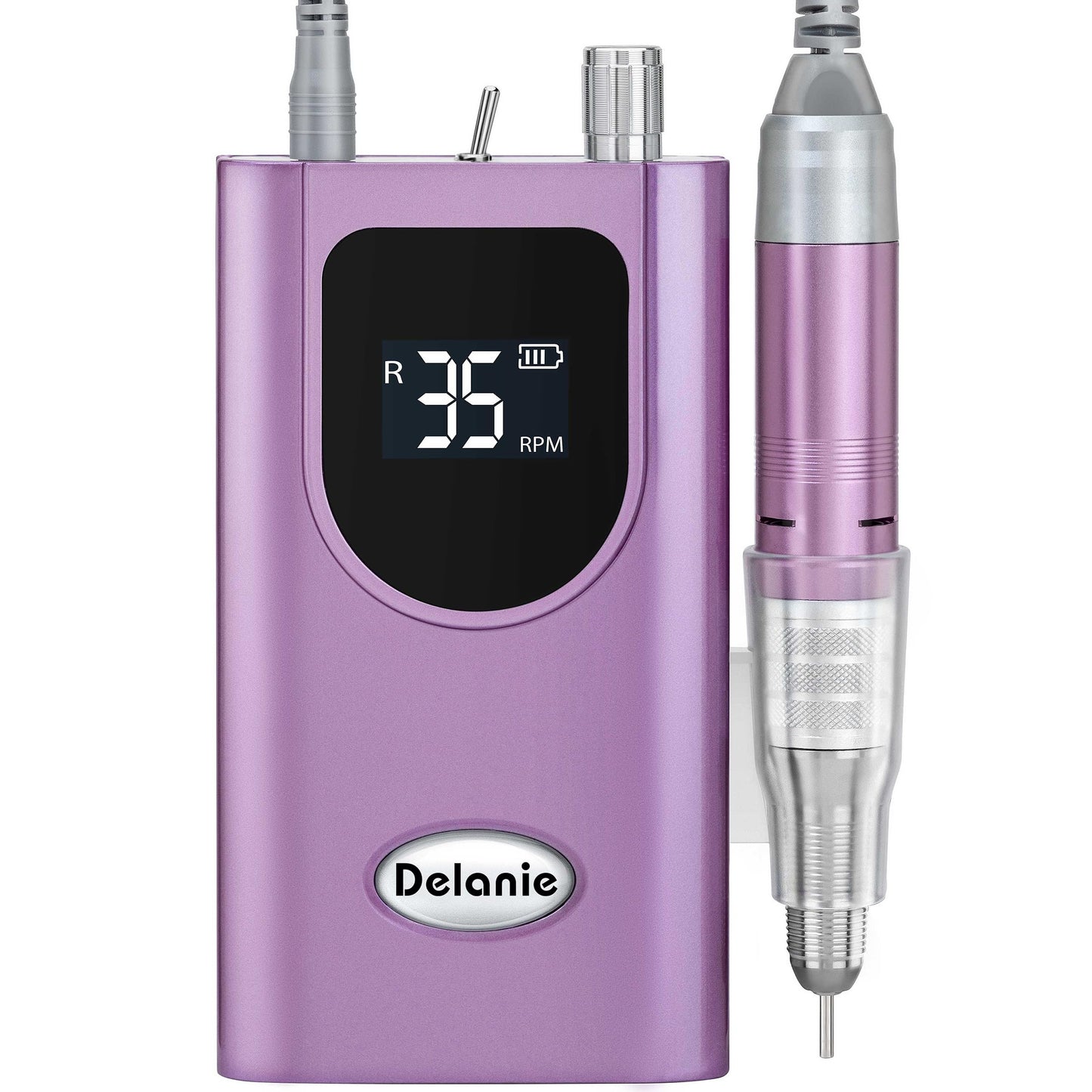 Delanie Professional Portable Electric Nail Drill Machine, 35000 Rpm Rechargeable Cordless Nail Filer Electric Nail File Efle Fo