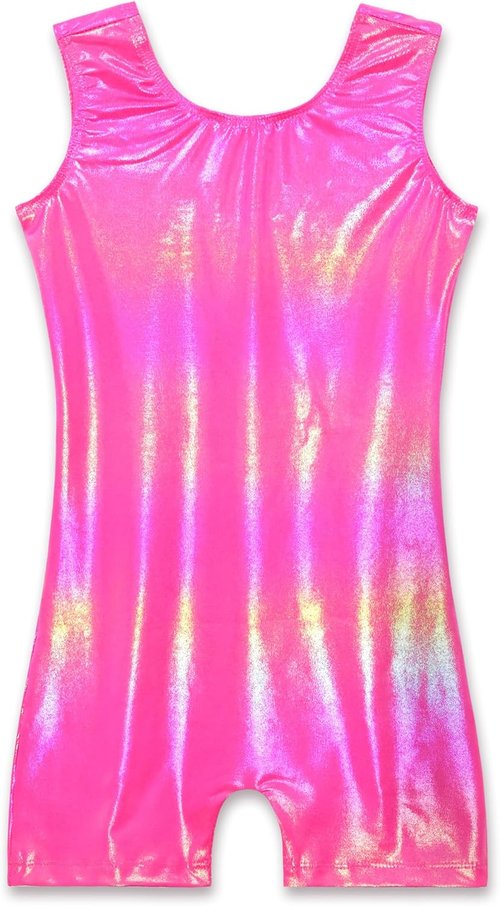 Domusgo Gymnastics Leotards - Sparkly Sleeveless One-Piece Unitards for Girls | Perfect for Tumbling