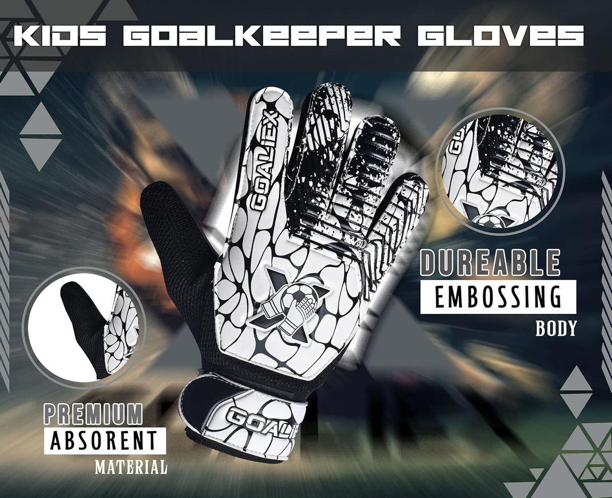 Regine Switzerland Soccer Goalie Gloves - Youth Football Goalkeeper Gloves with 4mm Super Grip Palm
