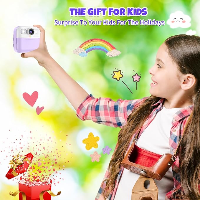 BOFIDAR Instant Print Camera for Kids, Children Digital Camera Video Toddler