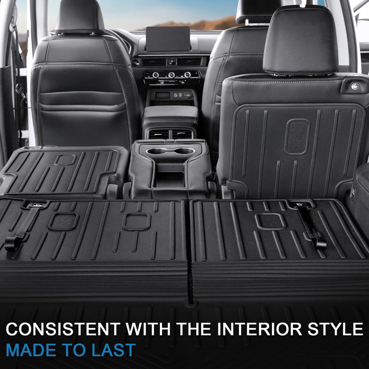 Kick Mats Backrest Mats for Honda Pilot 2026 2025 2024 2023, All Weather TPE 2nd Row Seat Back Protector Car Accessories for Pilot (Kick Mats)