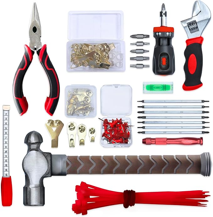 Marvel Mighty Thor's Hammer Mjolnir 91-Piece Tool Set, All-In-One Kit | Gadgets Include Screwdrivers, Wrench, Hammer, Pliers, Hook Sets, and More