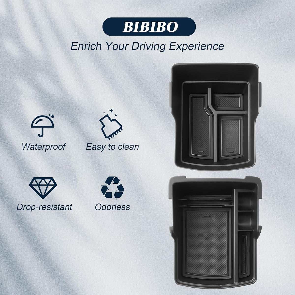 BIBIB0 for 2024 2025 2026 2027 Hyundai Kona Center Console Organizer Daul