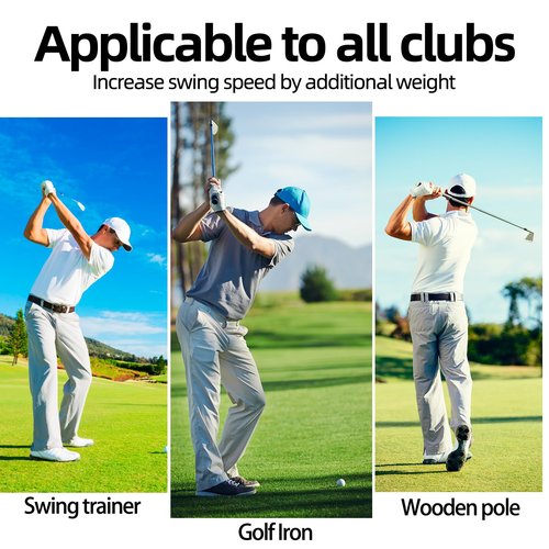 MistyBrew Golf Weighted Swing Trainer – 110g Clip-On Warm-Up Weight for Adult Golfers, Scratch-Free Rubber Grip for Driver/Iron Practice, Lightweight Training Aid with No Tools Needed, Red