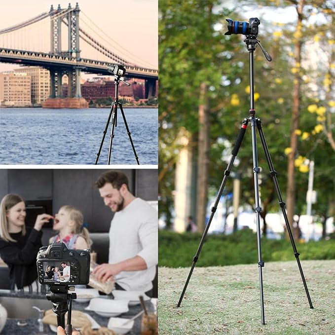 Camera Tripod, Aluminum Heavy Duty Tripod